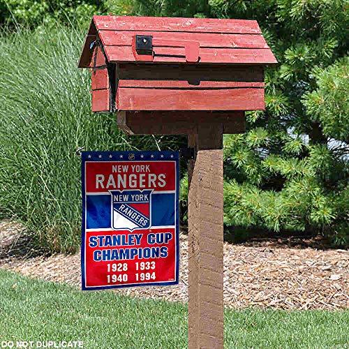 WinCraft New York Rangers 4 Time Stanley Cup Champions Double Sided Garden Flag - 757 Sports Collectibles