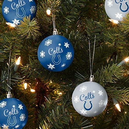 FOCO Indianapolis Colts NFL 5 Pack Shatterproof Ball Ornament Set - 757 Sports Collectibles