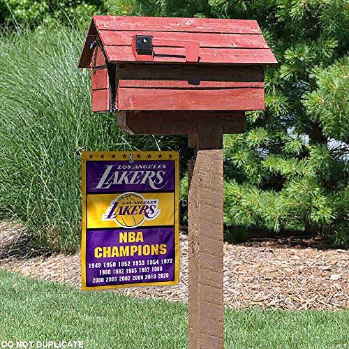 WinCraft LA Lakers 17 Time Champions Double Sided Garden Flag - 757 Sports Collectibles