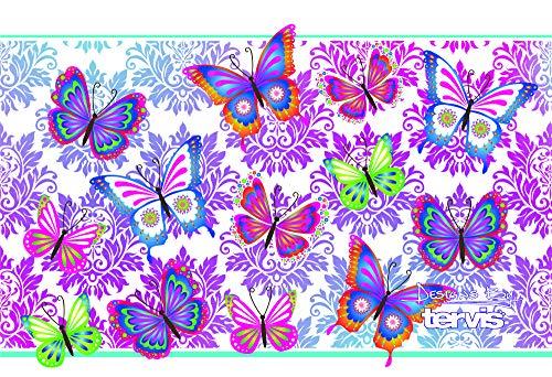 Tervis Butterfly Motif Stainless Steel Tumbler with Clear and Black Hammer Lid 20oz, Silver - 757 Sports Collectibles