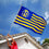 College Flags & Banners Co. South Dakota State Jackrabbits Stars and Stripes Nation Flag - 757 Sports Collectibles