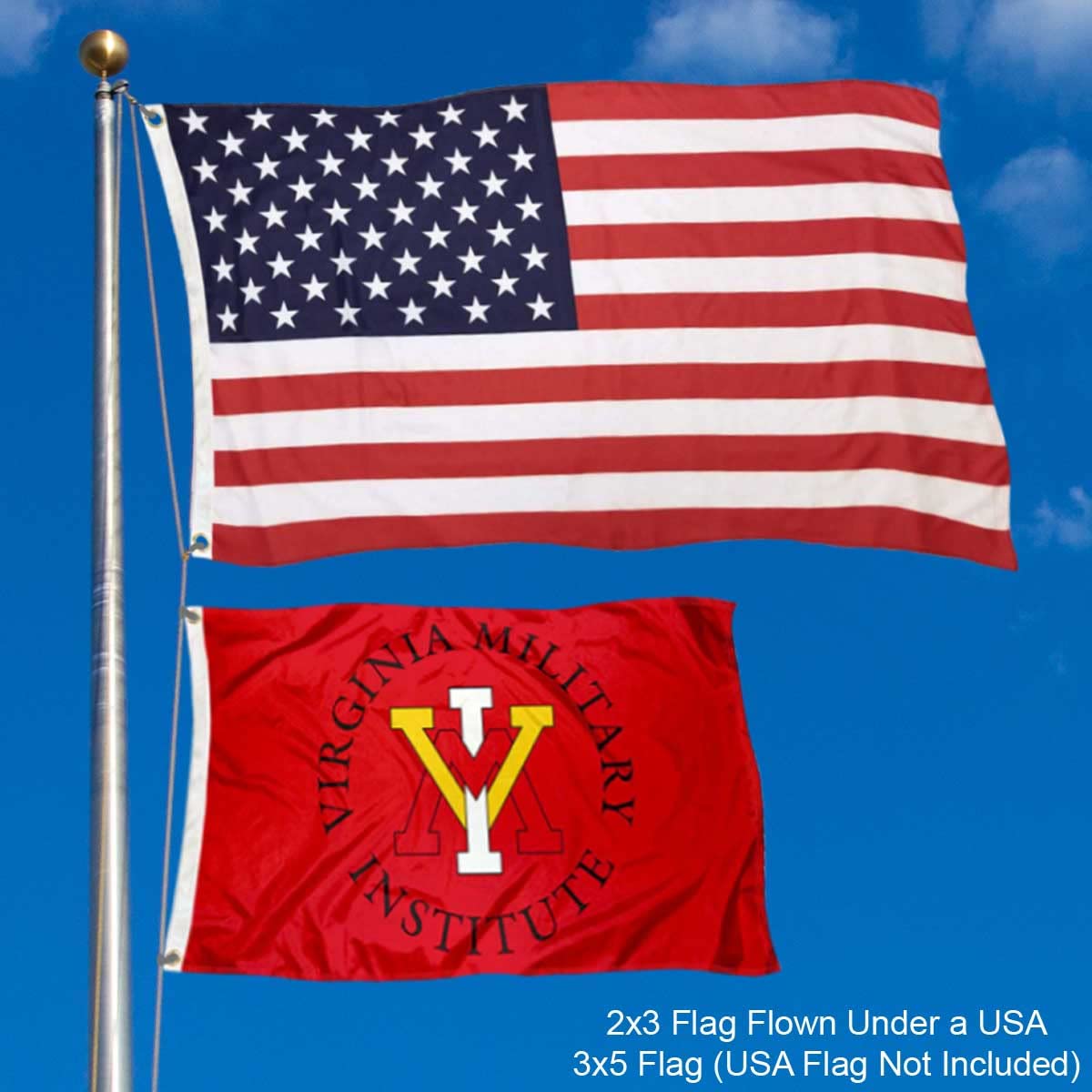 Virginia Military Keydets 2x3 Foot Flag - 757 Sports Collectibles