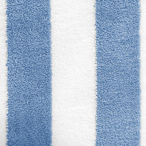 Amazon Basics Cabana Stripe Beach Towel - 2-Pack, Sky Blue - 757 Sports Collectibles
