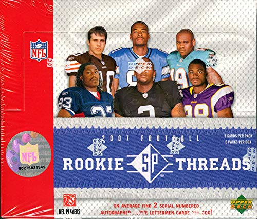 2007 Upper Deck SP Rookie Threads Football Hobby Box - 757 Sports Collectibles