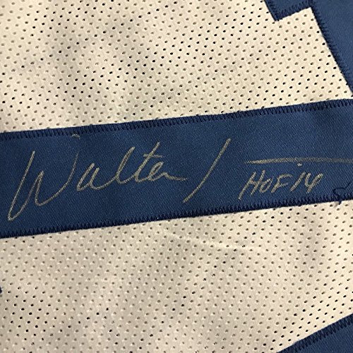 Framed Autographed/Signed Walter Jones"HOF 14" 33x42 Seattle Seahawks White Football Jersey JSA COA - 757 Sports Collectibles