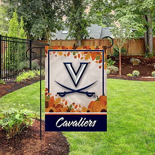 Rico Industries NCAA Virginia Cavaliers Fall/Harvest 13" x 18" Double Sided Garden Flag - 757 Sports Collectibles