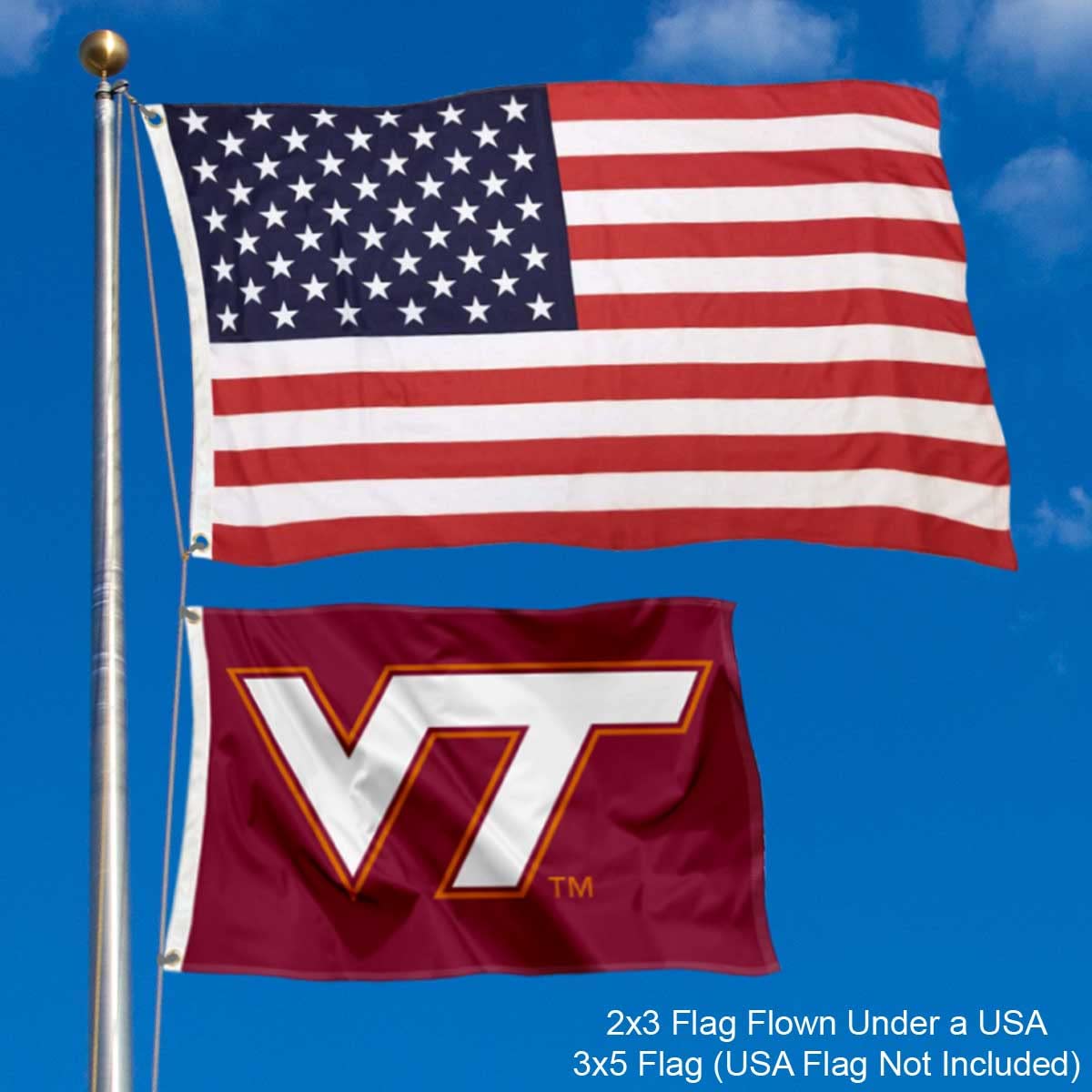 VA Tech Hokies Small 2x3 Foot Flag - 757 Sports Collectibles