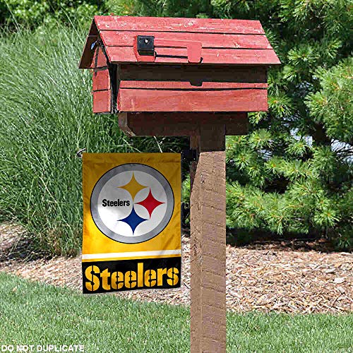WinCraft Pittsburgh Steelers Gold Double Sided Garden Flag - 757 Sports Collectibles