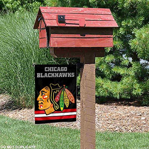 WinCraft Chicago Blackhawks Black Double Sided Garden Flag - 757 Sports Collectibles