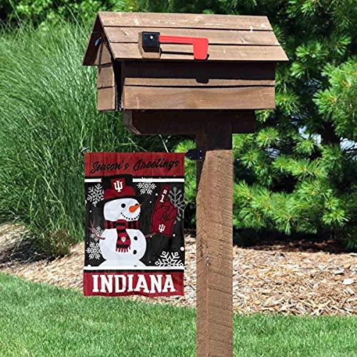 Indiana Hoosiers Holiday Winter Snow Garden Banner Flag - 757 Sports Collectibles