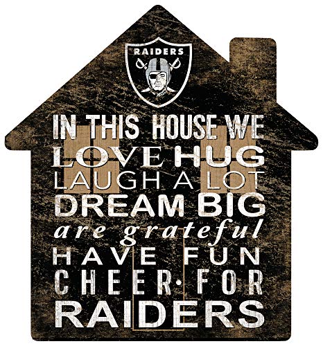 Fan Creations NFL Las Vegas Raiders Unisex Oakland Raiders House Sign, Team Color, 12 inch (N0880-OAK) - 757 Sports Collectibles