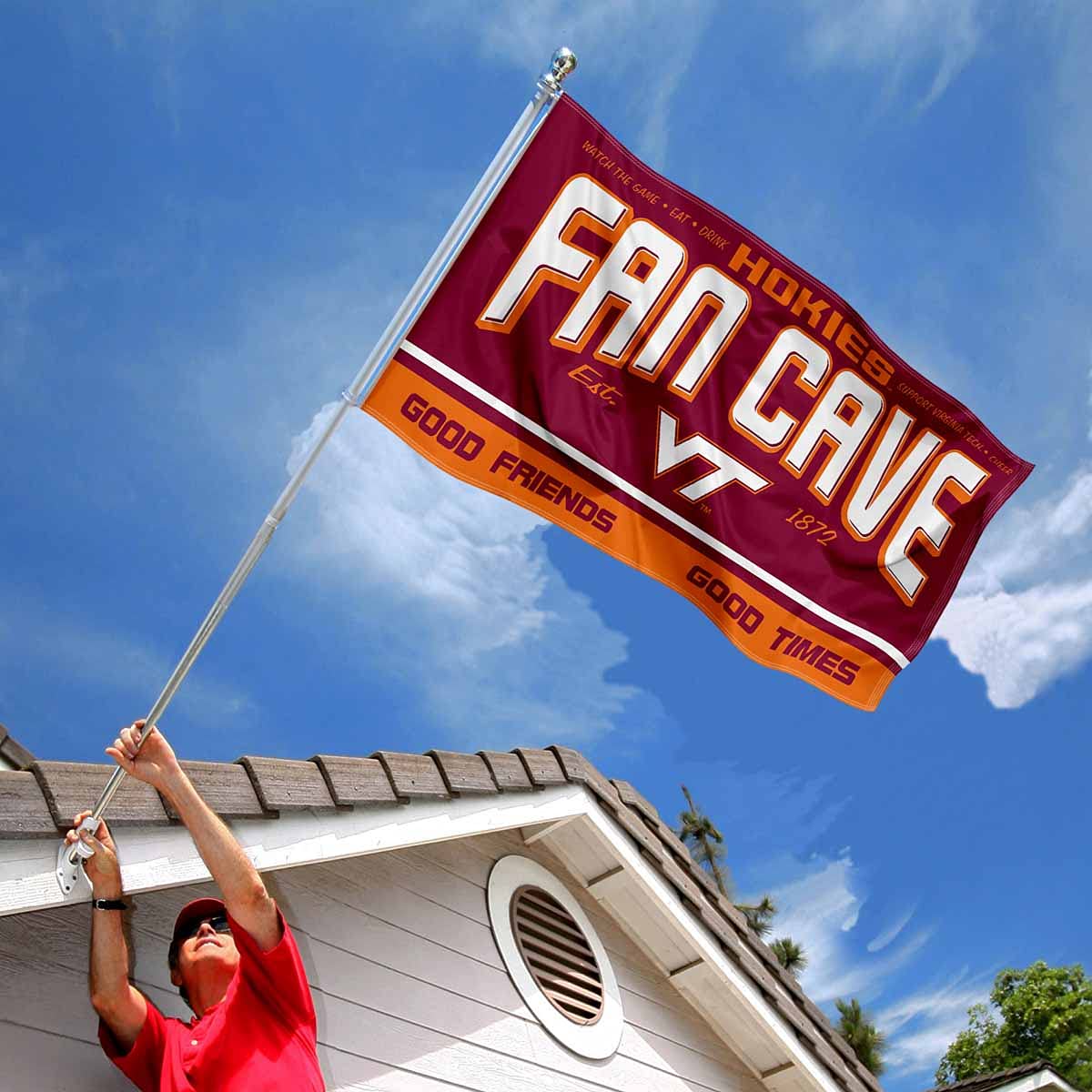 Virginia Tech Hokies Fan Man Cave Banner Flag - 757 Sports Collectibles