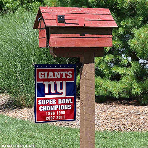 WinCraft New York Giants 4 Time Super Bowl Champions Double Sided Garden Flag - 757 Sports Collectibles