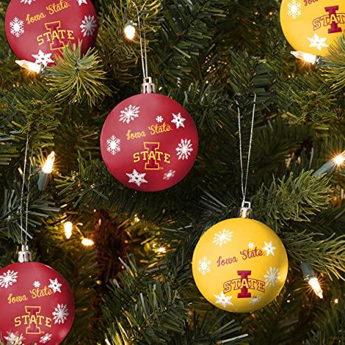 FOCO Iowa State Cyclones NCAA 5 Pack Shatterproof Ball Ornament Set - 757 Sports Collectibles