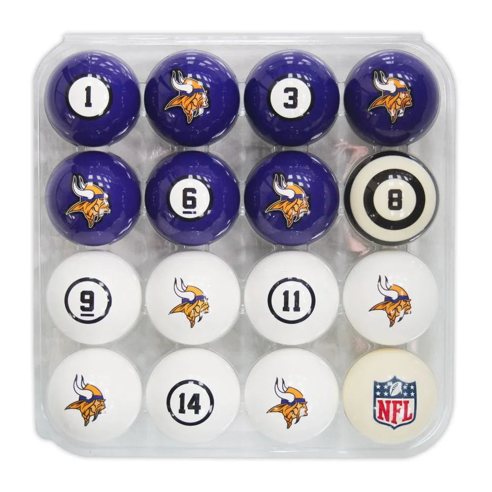 Minnesota Vikings Billiard Balls with Numbers