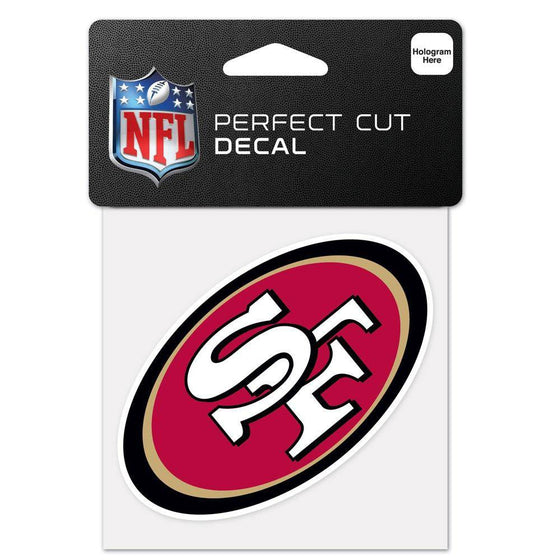 NFL San Francisco 49ers Perfect Cut 4x4 Diecut Decal - 757 Sports Collectibles