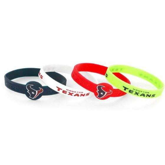 Houston Texans Bracelets - 4 Pack Silicone (CDG) - 757 Sports Collectibles