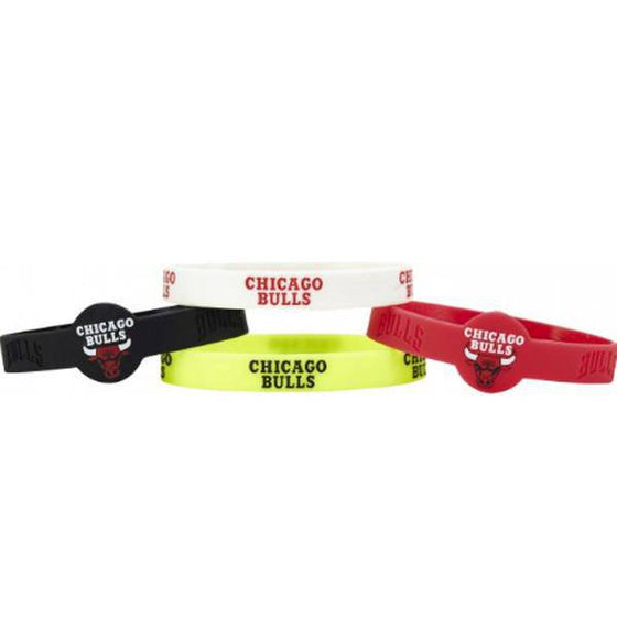 Chicago Bulls Bracelets - 4 Pack Silicone (CDG) - 757 Sports Collectibles