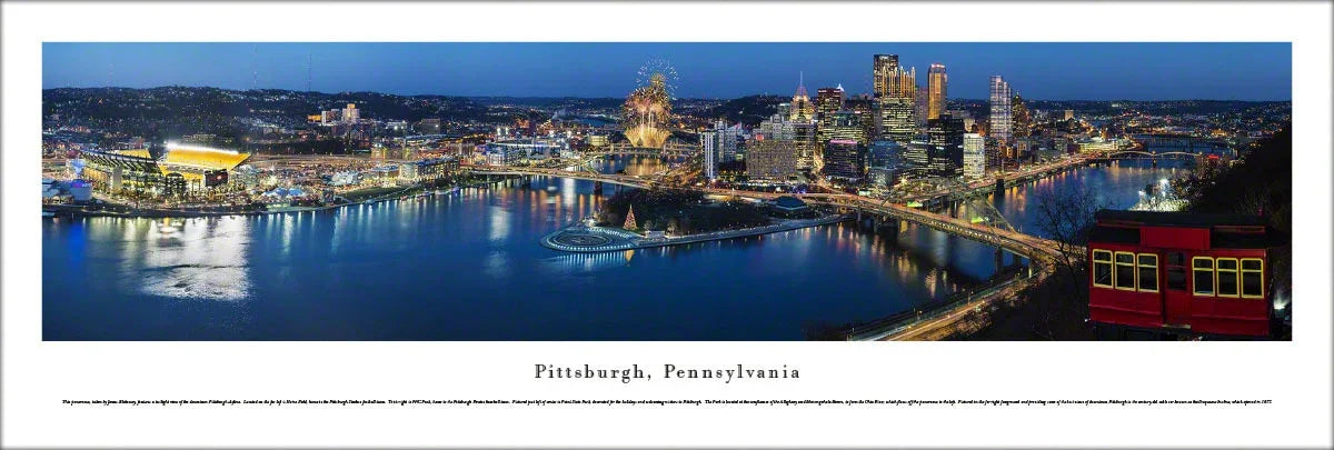 Pittsburgh PA Skyline Twighlight Panorama