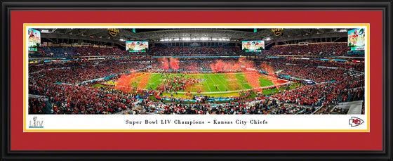 Kansas City Chiefs Super Bowl LIV 54 Champions Super Bowl 54 Celebration Panorama - Deluxe Frame