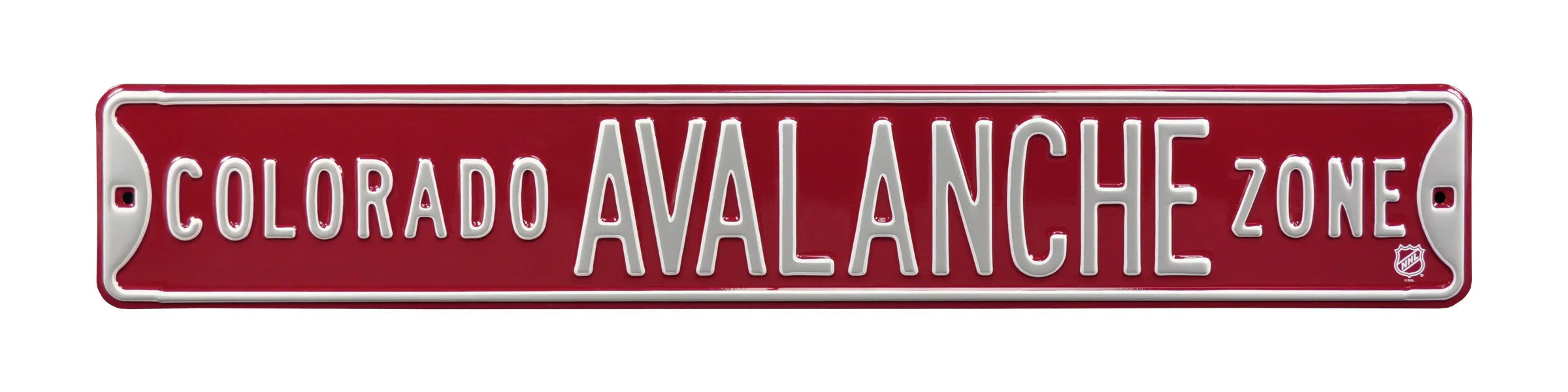 Colorado Avalanche Steel Street Sign-COLORADO AVALANCHE ZONE