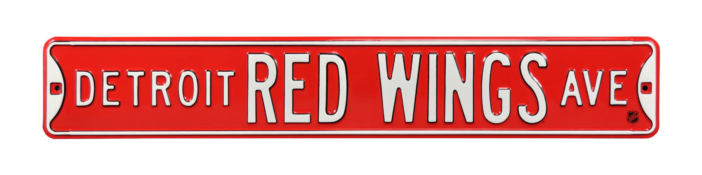 Detroit Red Wings Steel Street Sign-DETROIT RED WINGS AVE