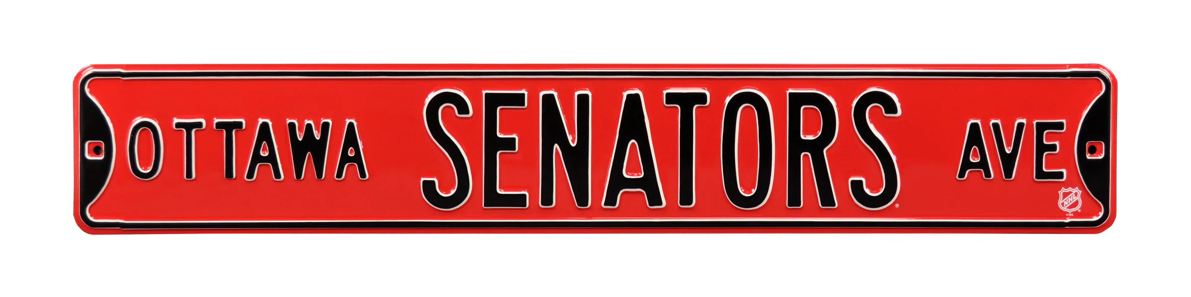 Ottawa Senators Steel Street Sign-OTTAWA SENATORS AVE