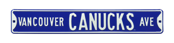 Vancouver Canucks Steel Street Sign-VANCOUVER CANUCKS AVE