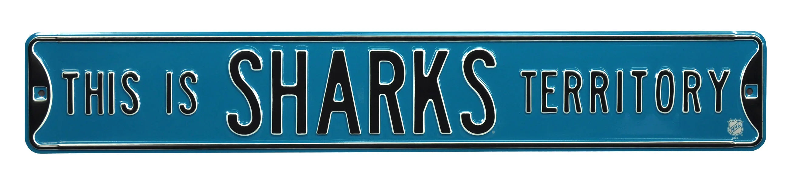San Jose Sharks Steel Street Sign-THIS IS SHARKS TERRITORY