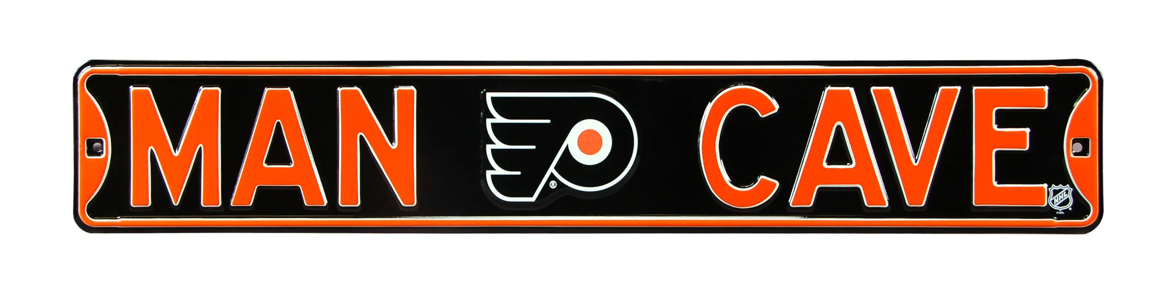 Philadelphia Flyers Steel Street Sign with Logo-MAN CAVE