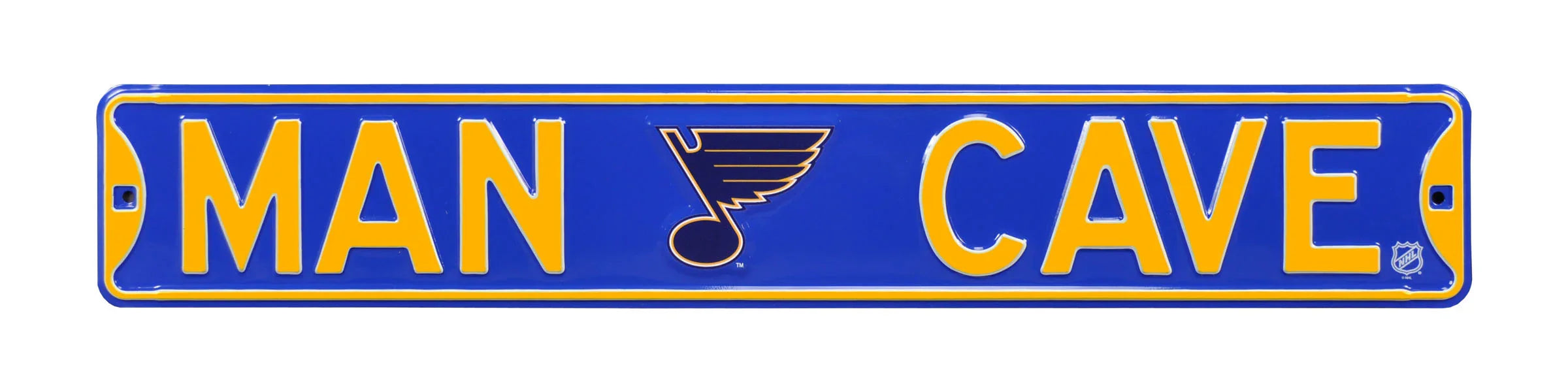 St Louis Blues Steel Street Sign with Logo-MAN CAVE