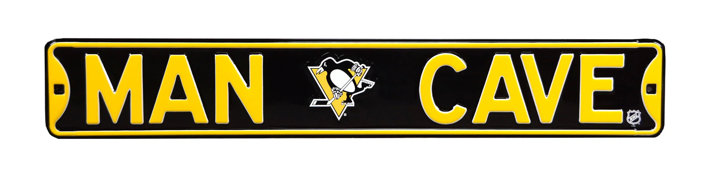 Pittsburgh Penguins Steel Street Sign with Logo-MAN CAVE