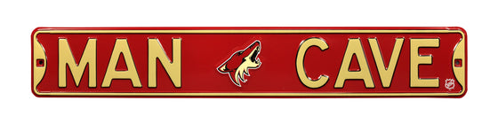 Arizona Coyotes Steel Street Sign with Logo-MAN CAVE