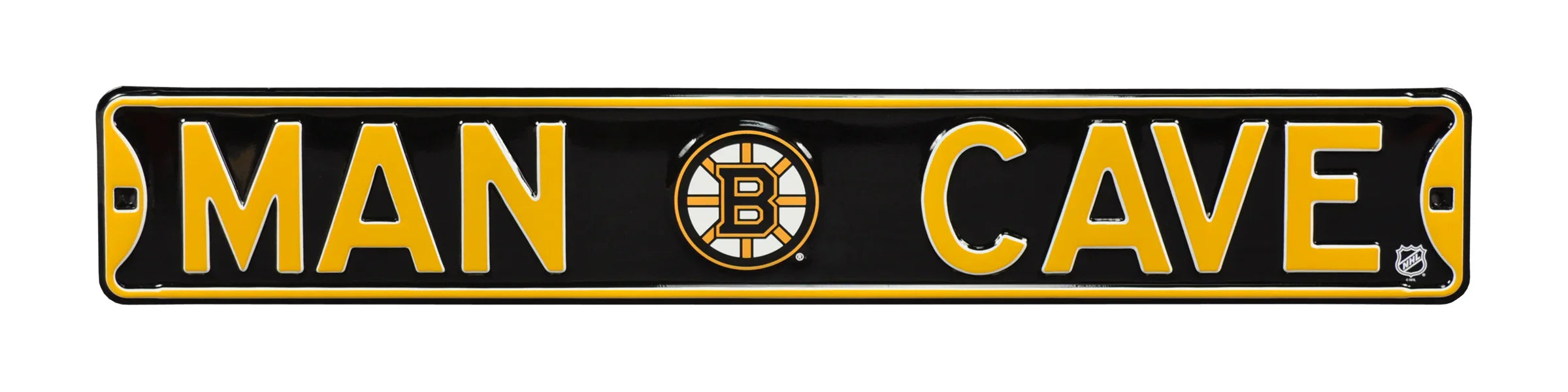 Boston Bruins Steel Street Sign with Logo-MAN CAVE