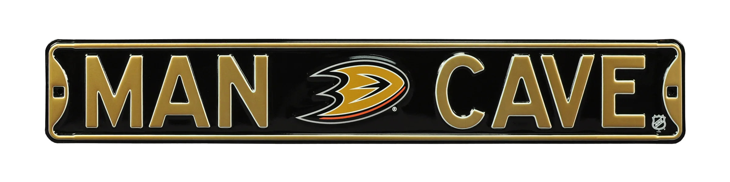 Anaheim Ducks Steel Street Sign with Logo-MAN CAVE