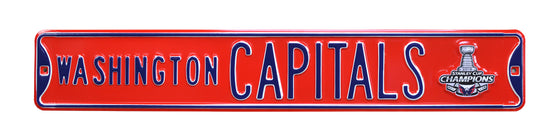 Washington Capitals Steel Street Sign with Logo-2018 SC Champions