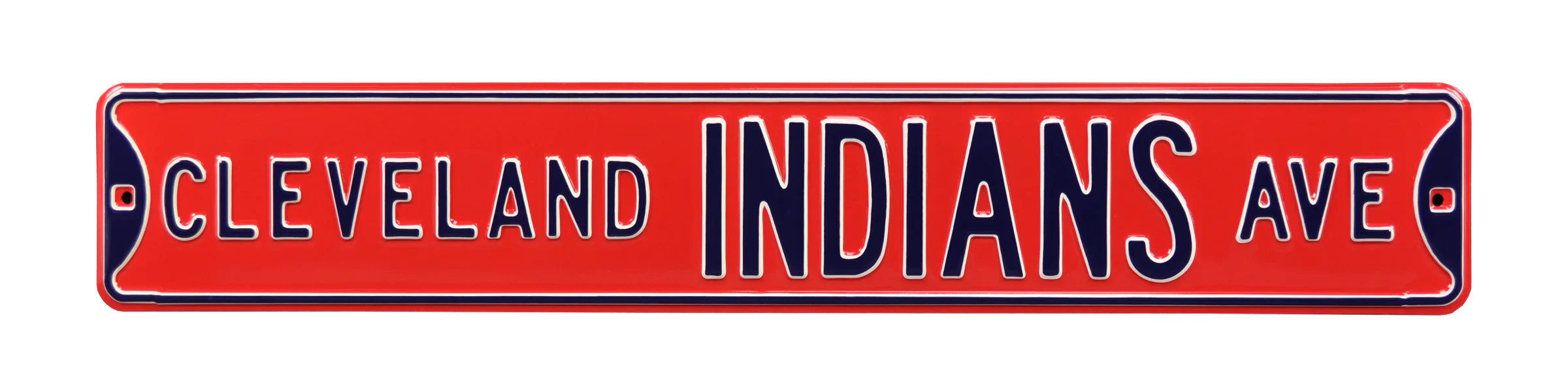 Cleveland Indians Steel Street Sign-CLEVELAND INDIANS AVE