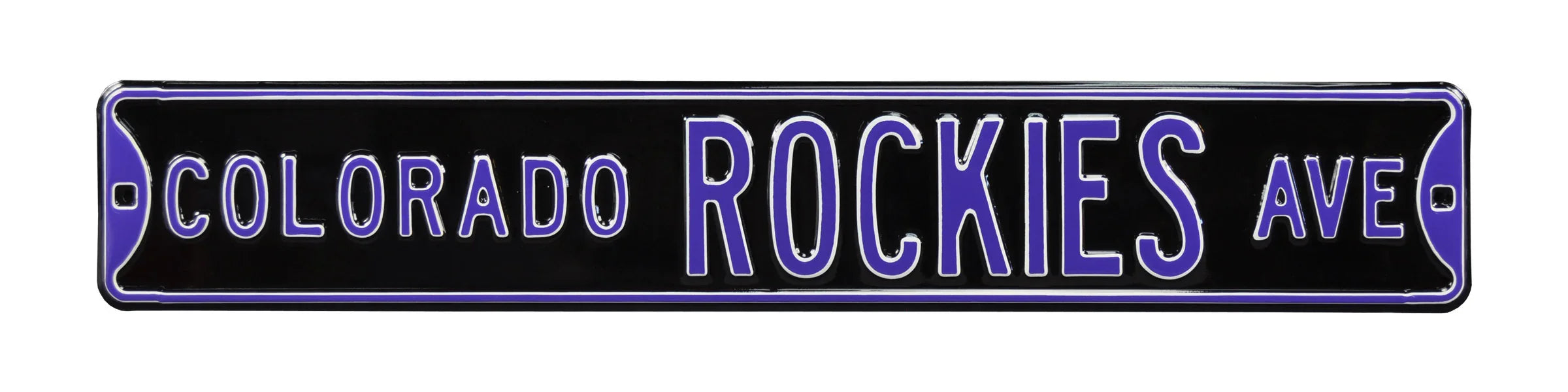 Colorado Rockies Steel Street Sign-COLORADO ROCKIES AVE
