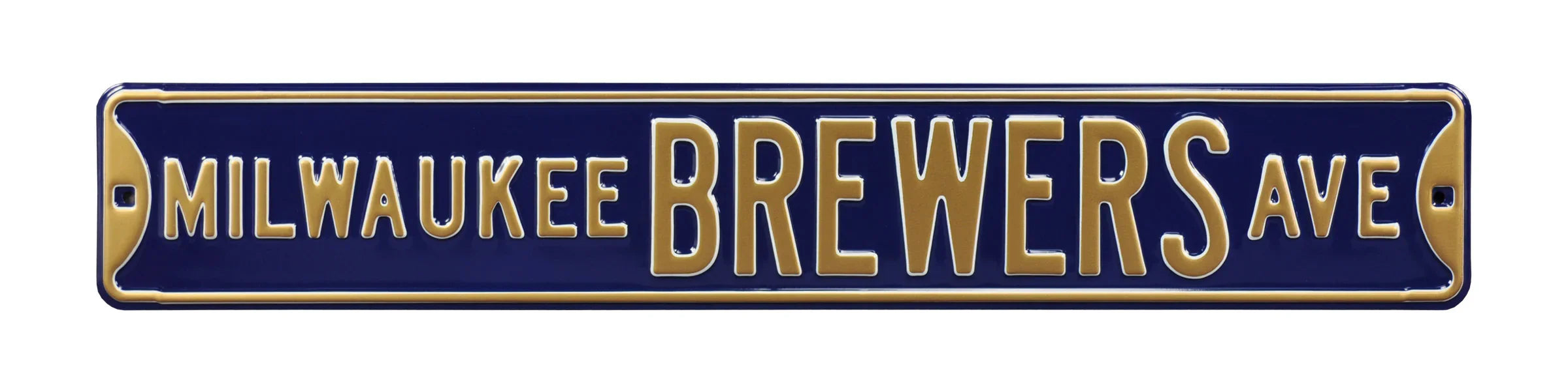 Milwaukee Brewers Steel Street Sign-MILWAUKEE BREWERS AVE
