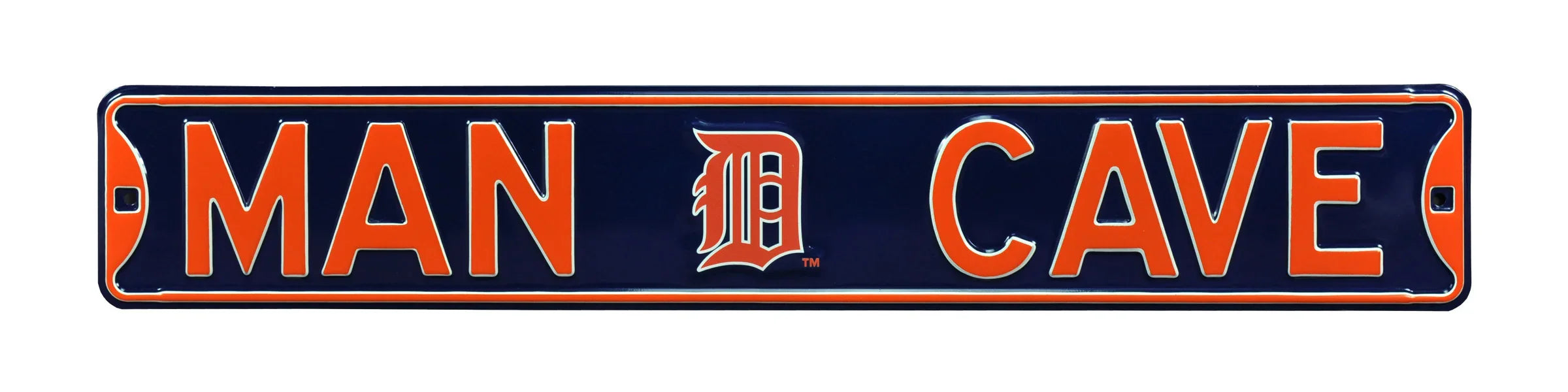 Detroit Tigers Steel Street Sign with Logo-MAN CAVE