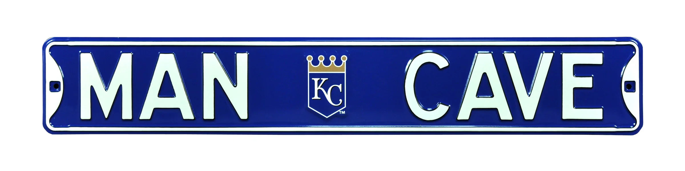 Kansas City Royals Steel Street Sign with Logo-MAN CAVE