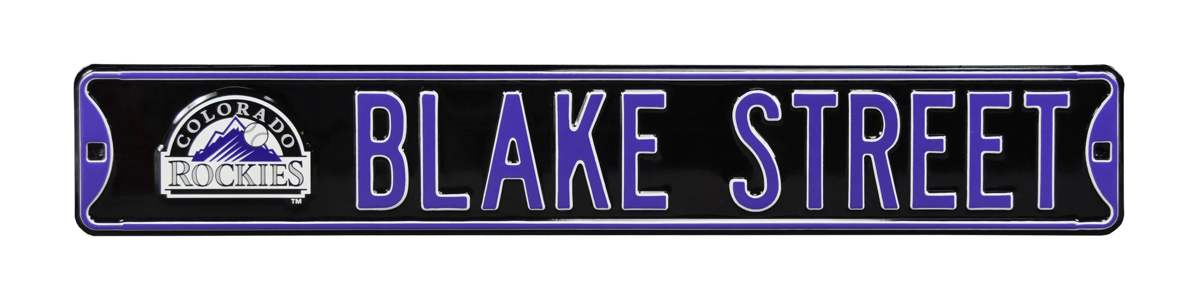 Colorado Rockies Steel Street Sign with Logo-BLAKE STREET w/Logo