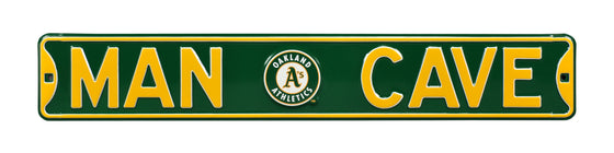 Oakland Athletics Steel Street Sign with Logo-MAN CAVE