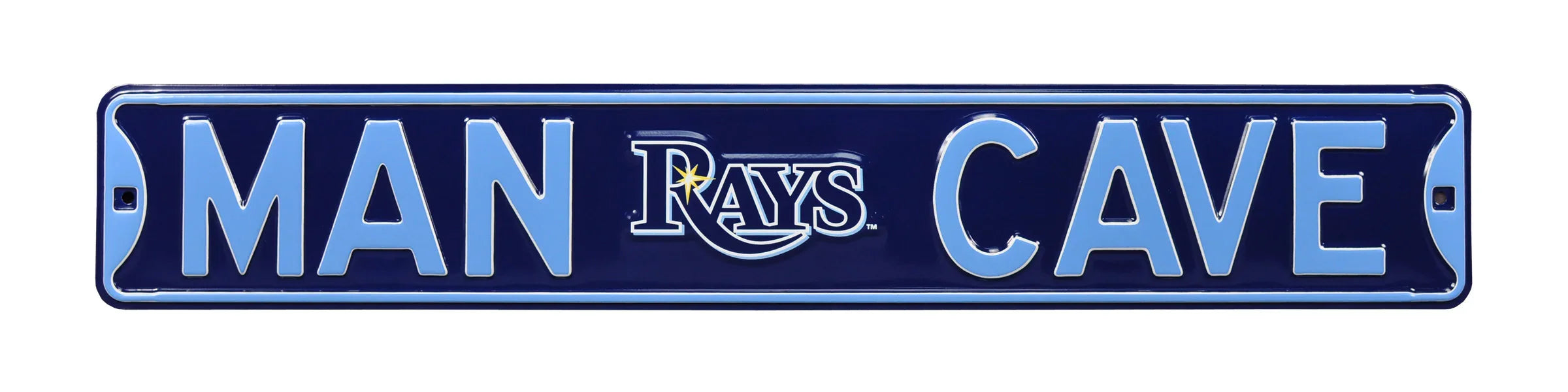 Tampa Bay Rays Steel Street Sign with Logo-MAN CAVE