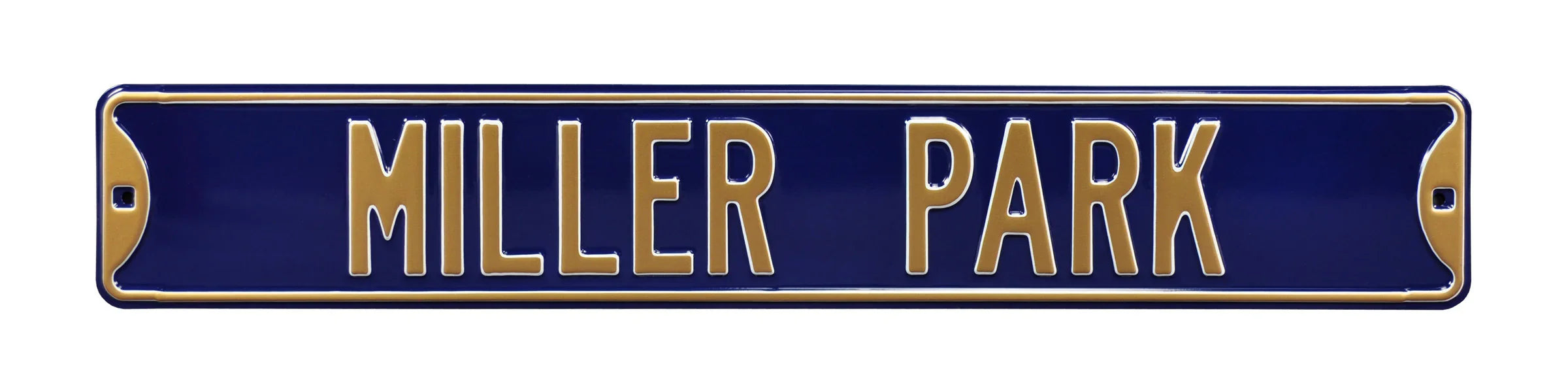 Milwaukee Brewers Steel Street Sign-MILLER PARK