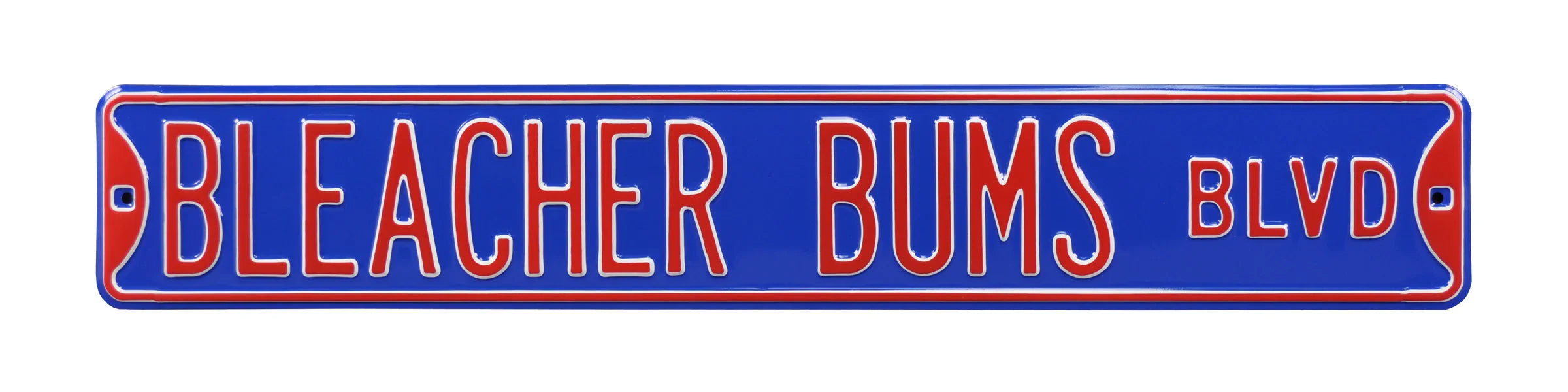 Chicago Cubs Steel Street Sign-BLEACHER BUMS