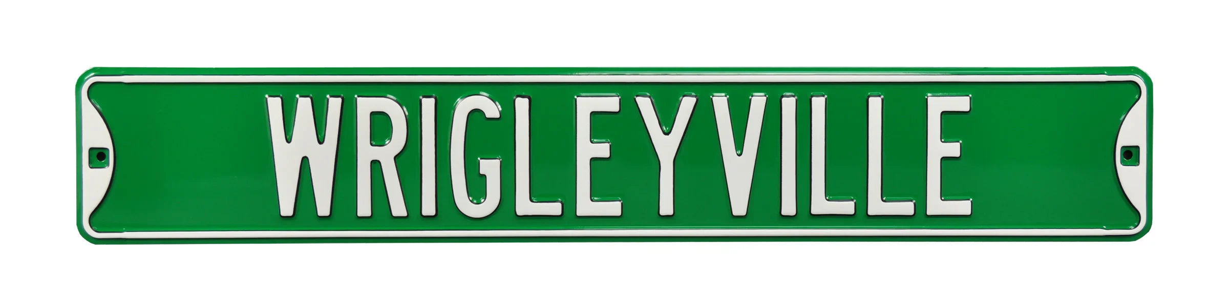 Chicago Cubs Steel Street Sign-WRIGLEYVILLE