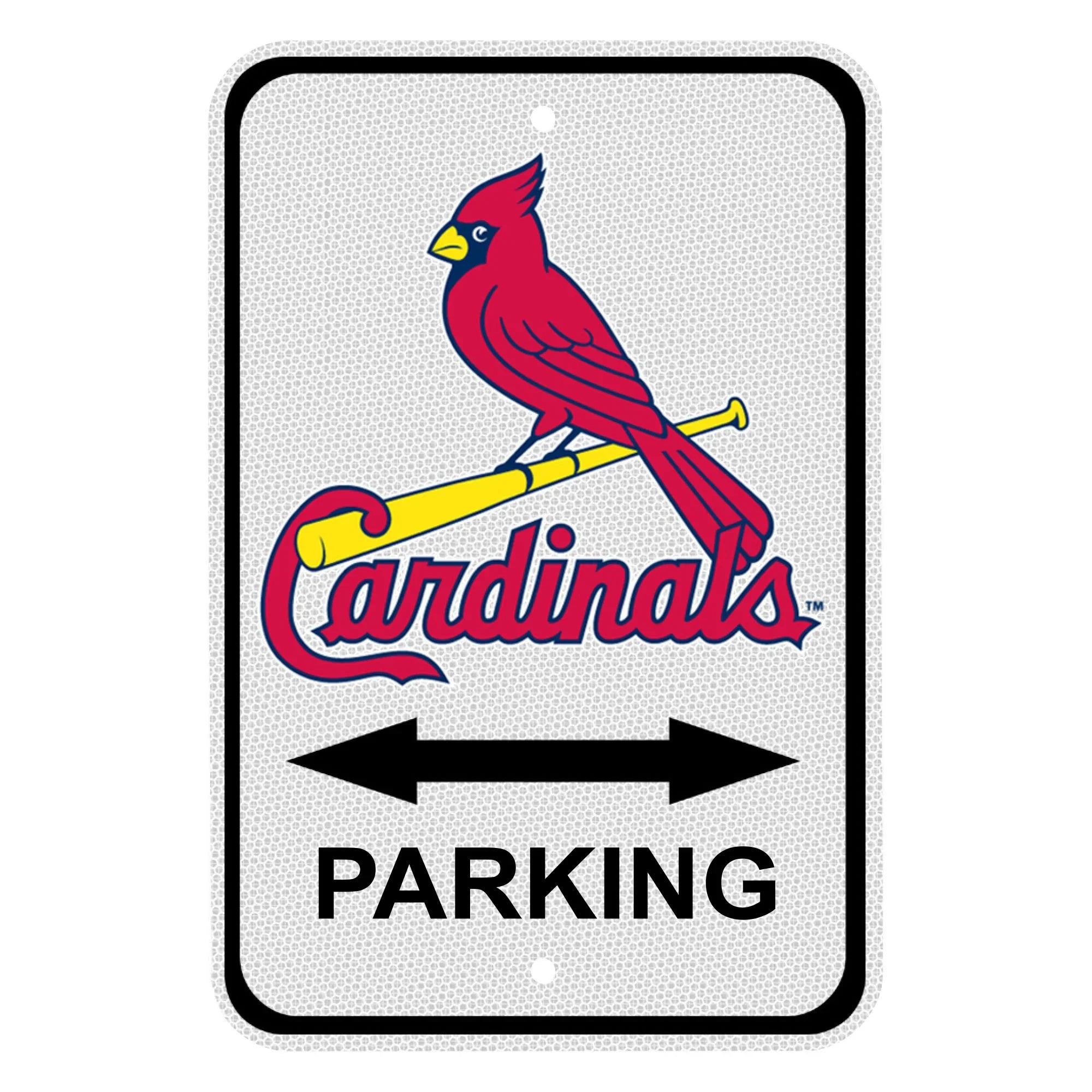 St Louis Cardinals Reflective Aluminum Parking Sign-Arrow