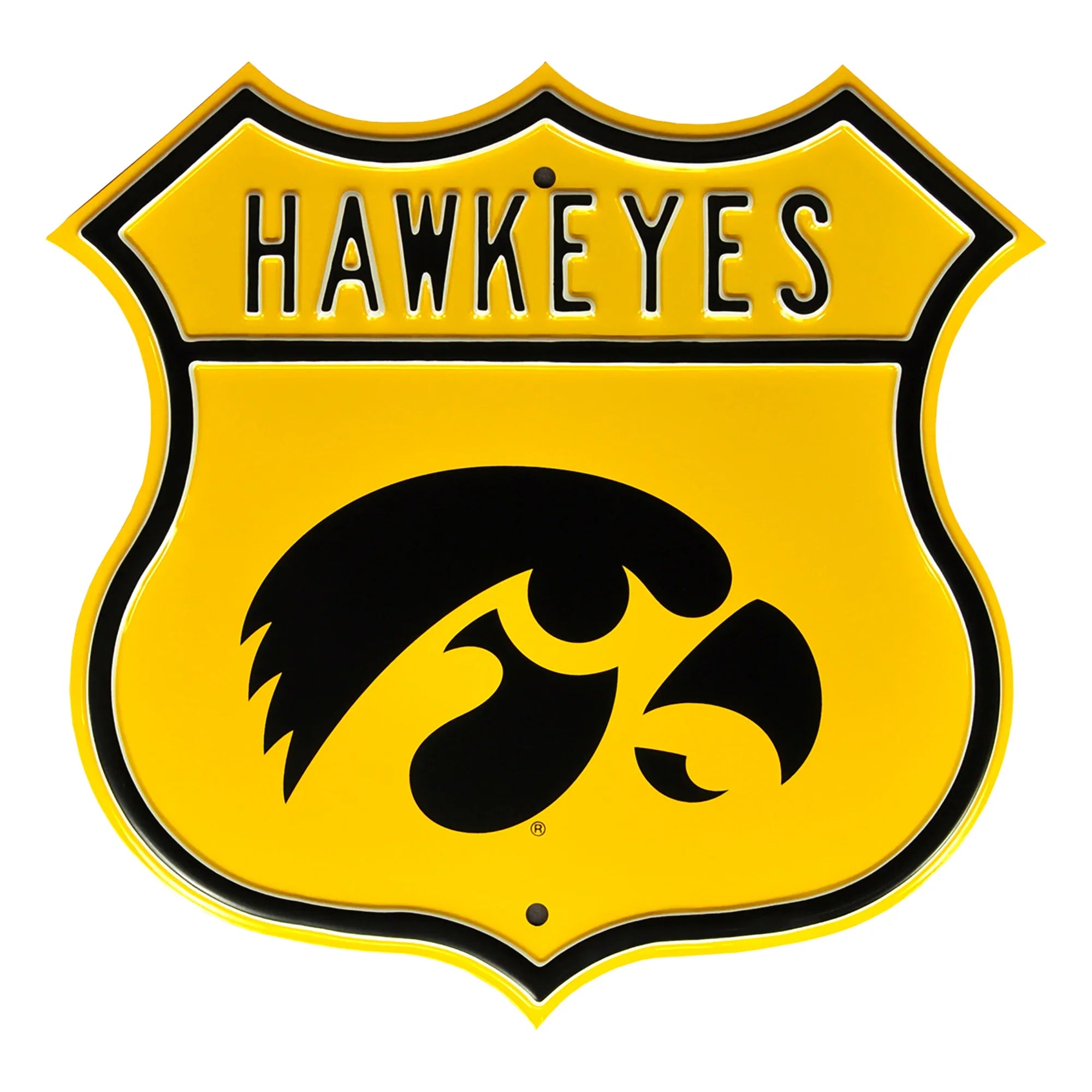 Iowa Hawkeyes  Steel Route Sign Logo