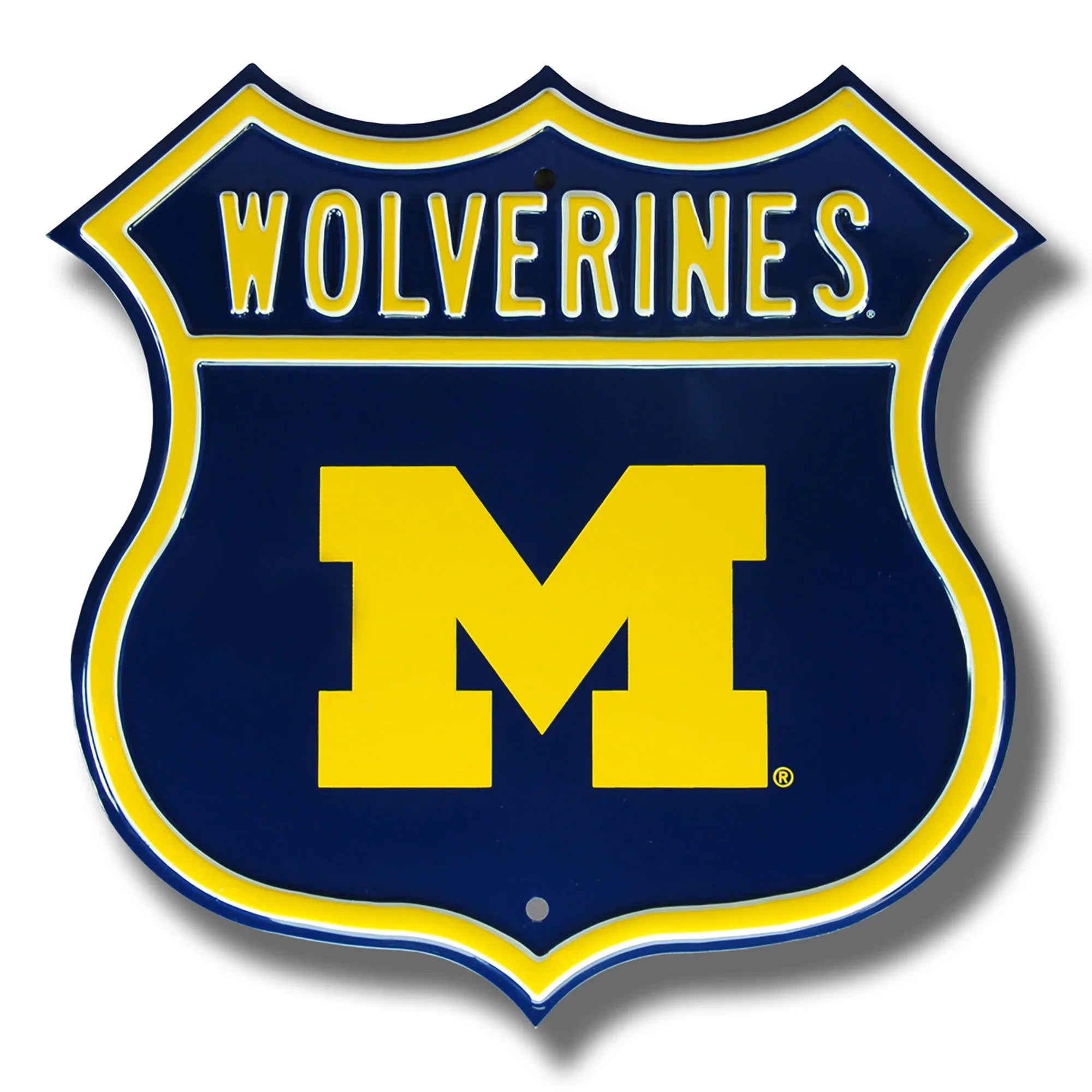 Michigan Wolverines  Steel Route Sign Logo